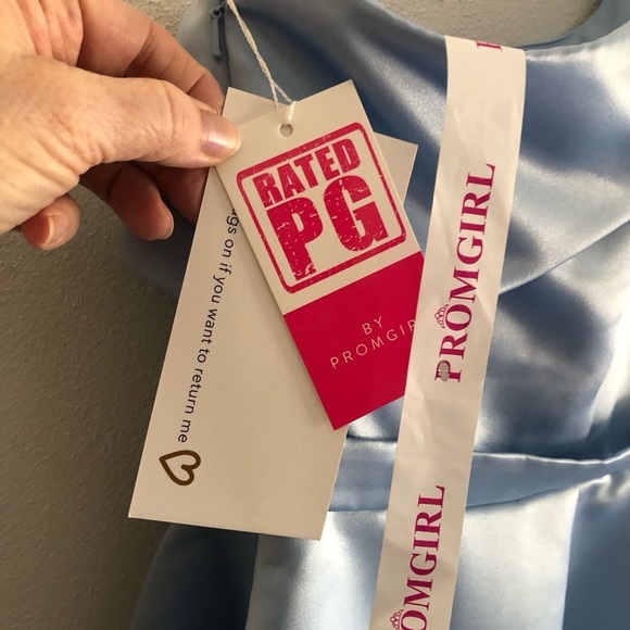 Rated PG Prom Girl One Shoulder Prom Homecoming Dress Glacier Size 8 - Picture 8 of 8